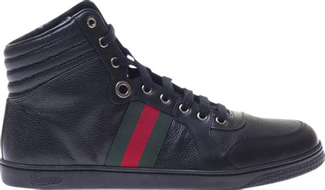 221825 gucci|Buy Gucci Leather Web High 'Black' .